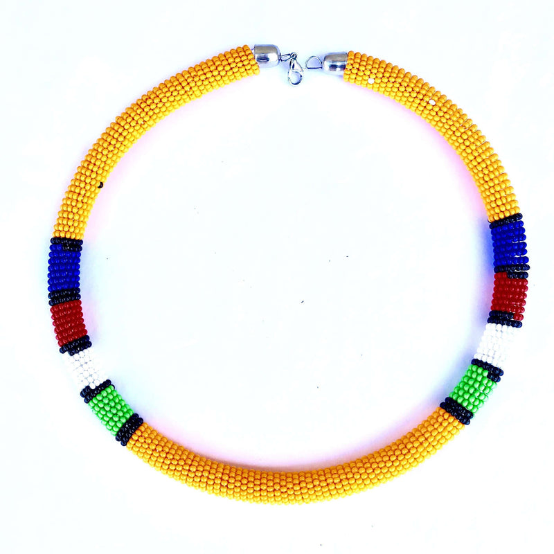 Bead pipe necklace - blackprint.com