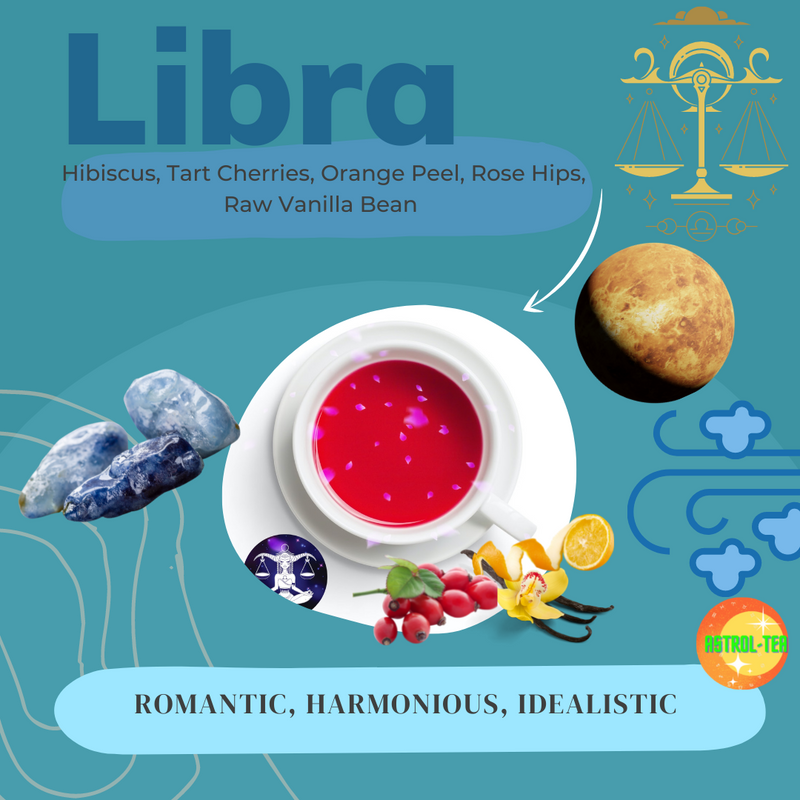 Libra Zodiac Tea - blackprint.com