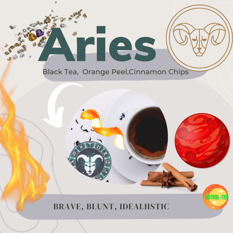 Aries Zodiac Tea - blackprint.com