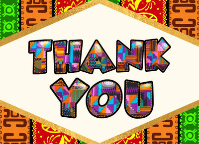 Afrocentric Thank You Cards - 10 Pack - blackprint.com