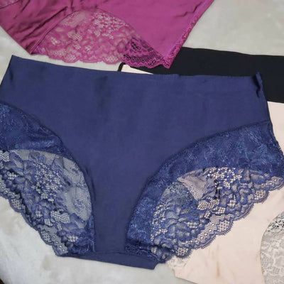 Satin Lace Panties - Set of 3 - blackprint.com