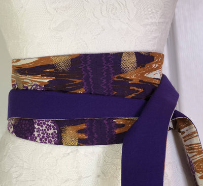 Reversible Wrap Belt - purple solid - blackprint.com