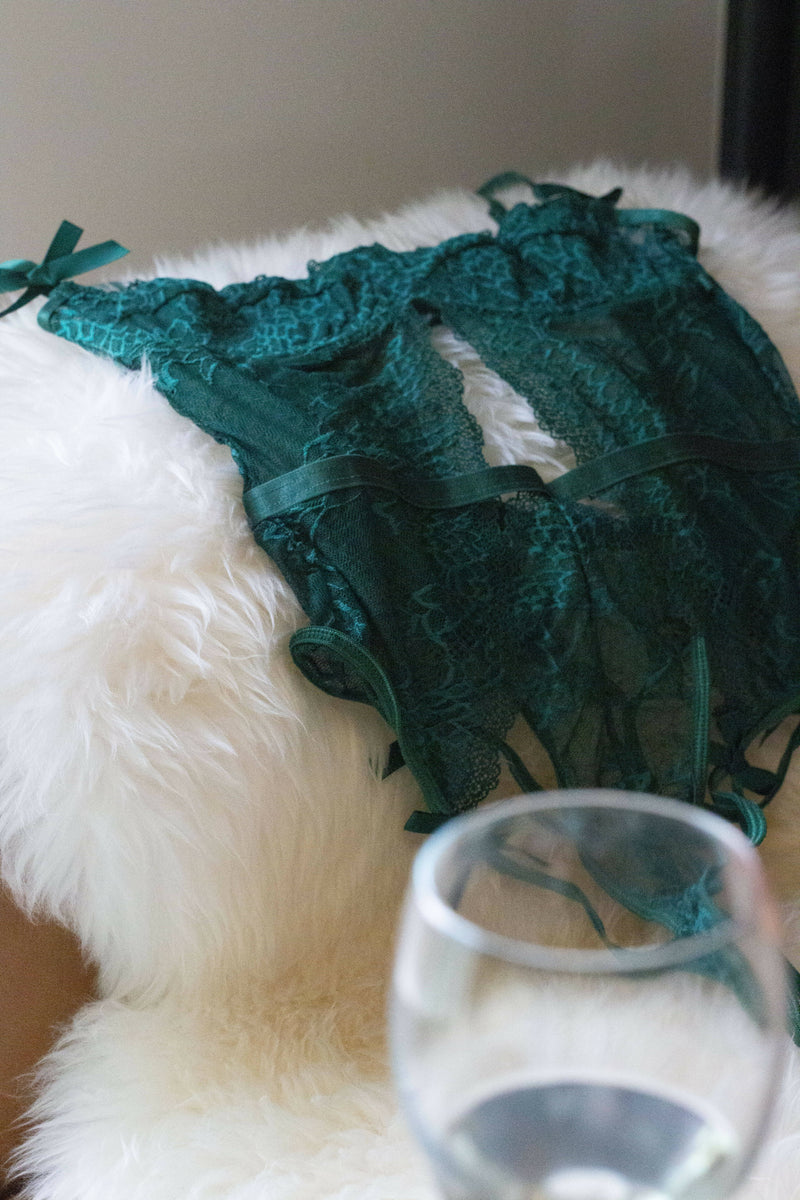Emerald Lace Teddy - blackprint.com