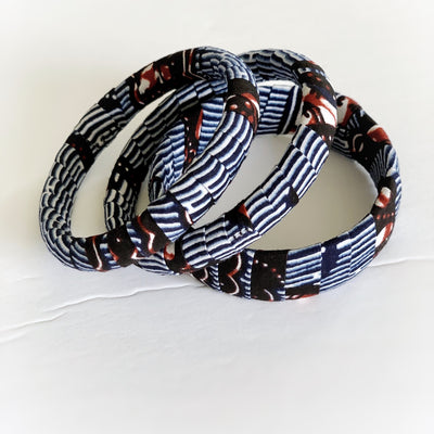 Arm Candy- fabric bangles - blackprint.com