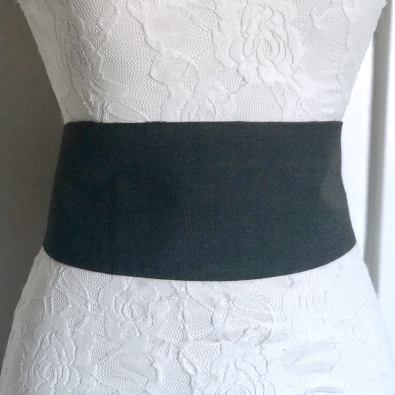 Reversible Wrap Belt - grey solid - blackprint.com