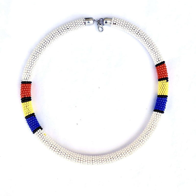 Bead pipe necklace - blackprint.com