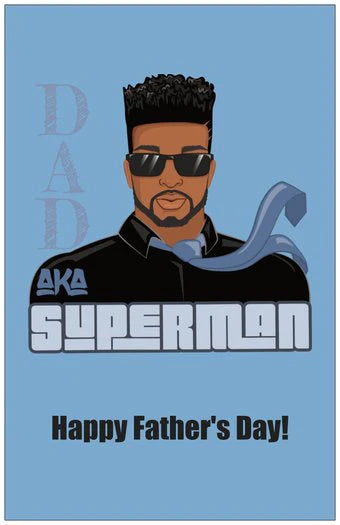 Super Dad Father's Day Card - blackprint.com