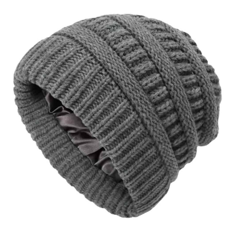 Satin-lined Slouched Toque - blackprint.com